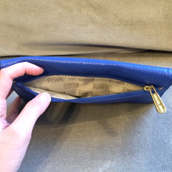 ❌SOLD❌Michael Kors Jet Set flat wallet cobalt - Picture 5 of 6